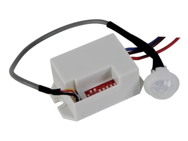 Rörelsedetektor - MINI - Inbyggd - 12 VDC - Infraröd - 8 m, 100°