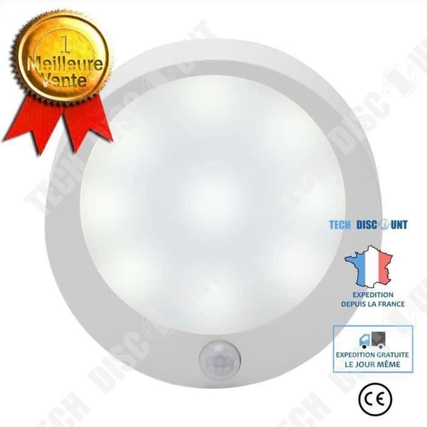 TD® 9 LED trådlös batteridriven nattljusrörelsesensor (vitt ljus)