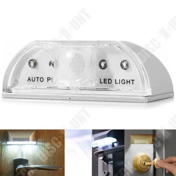 TD® Infraröd sensor IR PIR Trådlös Auto Rörelsedetektor Brandlås 4 LED-lampor.