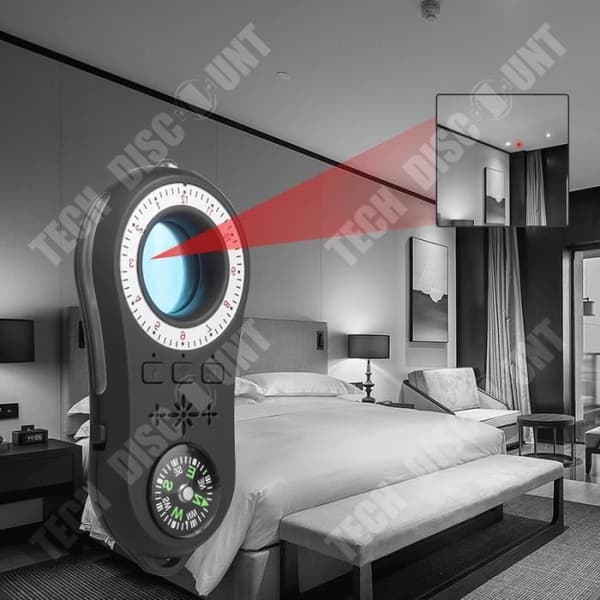 TD® Trådlös vibrationslarmdetektor hotell anti-smygskytte multifunktions infraröd detekteringsskanner pinhole kamera