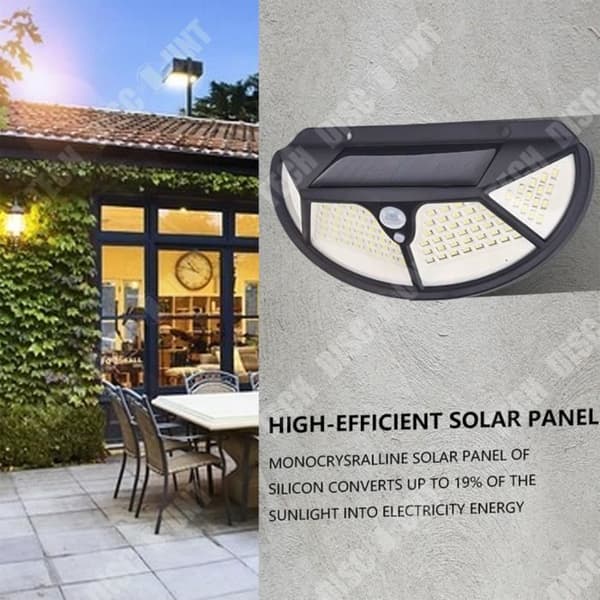 Solarlampa för trädgård - TD DIY MORE - 102 LED - Rörelsedetektor - Vattentät - Paket med 4