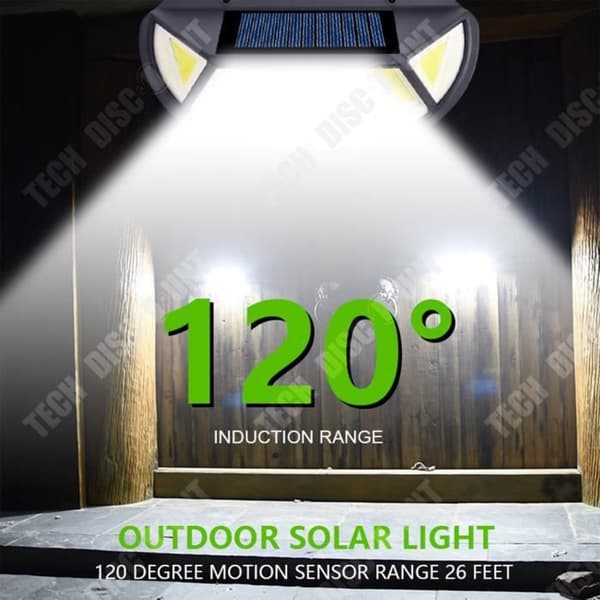 Solarlampa för trädgård - TD DIY MORE - 102 LED - Rörelsedetektor - Vattentät - Paket med 4