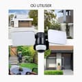 Miniatyrbild 2 av 4: ELRO LF70 Duo LED utomhusljus med rörelsesensor - 2 x 10 W - 1200 LM - IP54 Vattentät - Svart