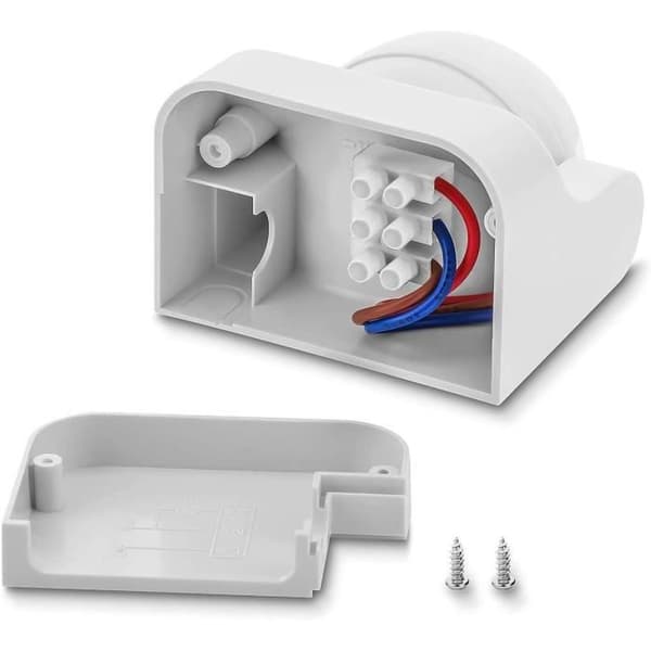 Infrarörelseavkännare - VELAMP - IP44 - Svart - 12m - 180°