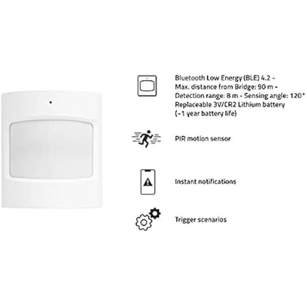 Hombli Smart Bluetooth-rörelsesensor med omedelbara aviseringar | Trådlös PIR-rörelsedetektor inomhus