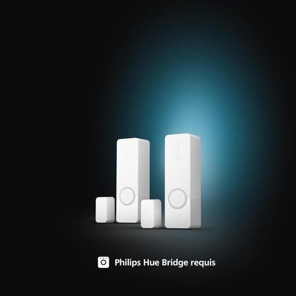 Kontaktsensorer - Philips Hue - Säker - x 2 - Lätt installation - Kontroll via app - Vit