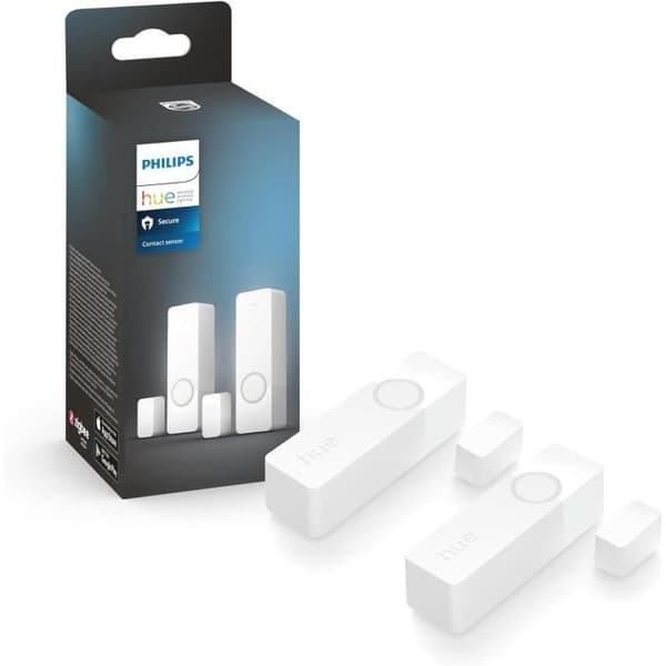 Kontaktsensorer - Philips Hue - Säker - x 2 - Lätt installation - Kontroll via app - Vit