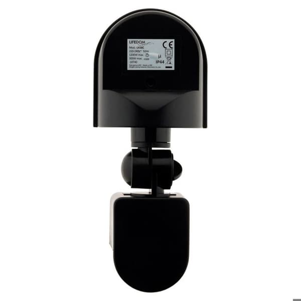 IP44 rörelsedetektor - svängbar huvudenhet - 1200W - Svart - Elexity