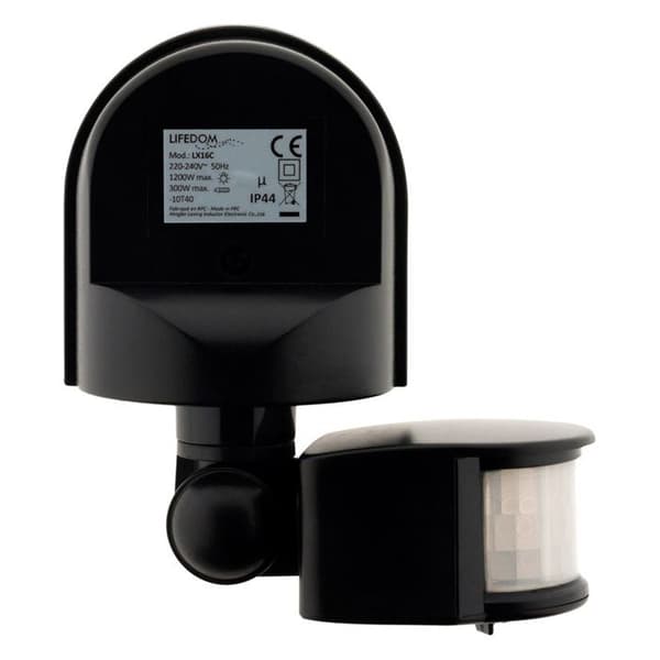 IP44 rörelsedetektor - svängbar huvudenhet - 1200W - Svart - Elexity
