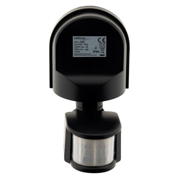 IP44 rörelsedetektor - svängbar huvudenhet - 1200W - Svart - Elexity