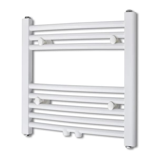 vidaXL Baderomsradiator kurvet 480 x 480 mm Hvit