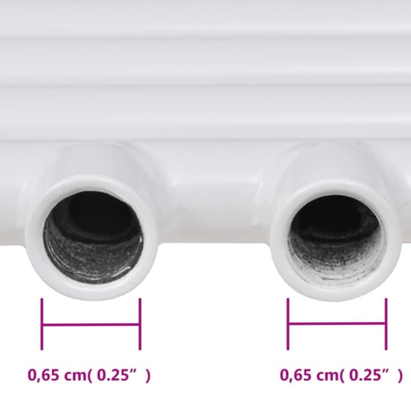 vidaXL håndklæderadiator 600x1160 mm centralvarme lige