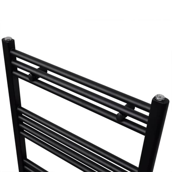 vidaXL Radiator håndklestativ rett svart 600 x 1160 mm