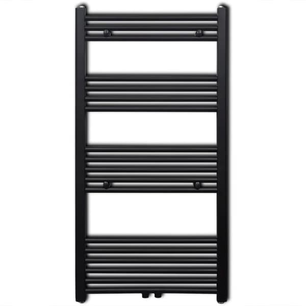 vidaXL Radiator håndklestativ rett svart 600 x 1160 mm