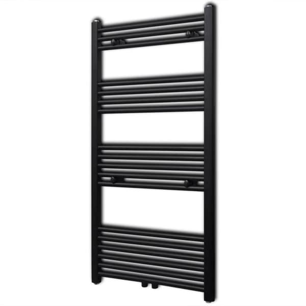 vidaXL Radiator håndklestativ rett svart 600 x 1160 mm