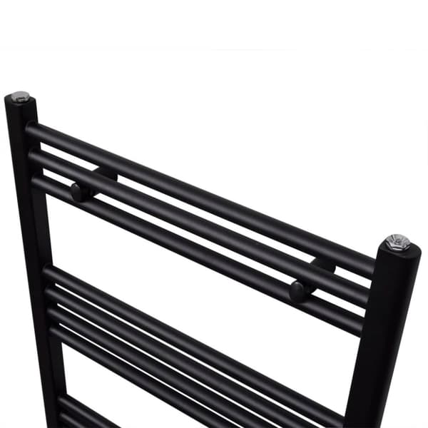 vidaXL Handdukstork centralvärme element rak 600 x 764 mm svart