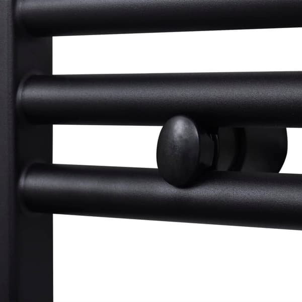 vidaXL Handdukstork centralvärme element rak 600 x 764 mm svart