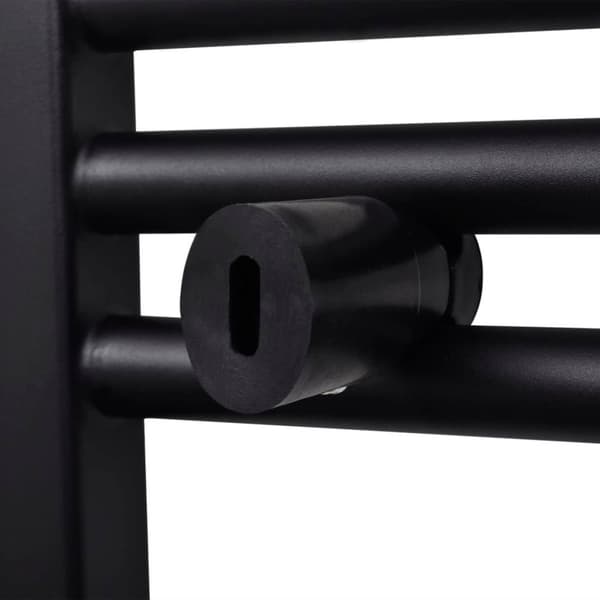 vidaXL Handdukstork centralvärme element rak 600 x 764 mm svart