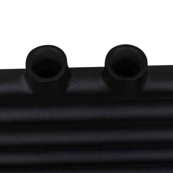 vidaXL håndklæderadiator 600x1160 mm centralvarme lige sort