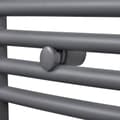Pikkukuva 7 / 9: vidaXL Kylpyhuoneen keskuslämmityspyyheteline harmaa kaareva 500 x 1160 mm