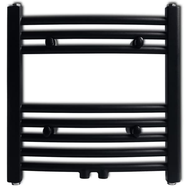 vidaXL Radiator håndklestativ buet svart 480x480 mm
