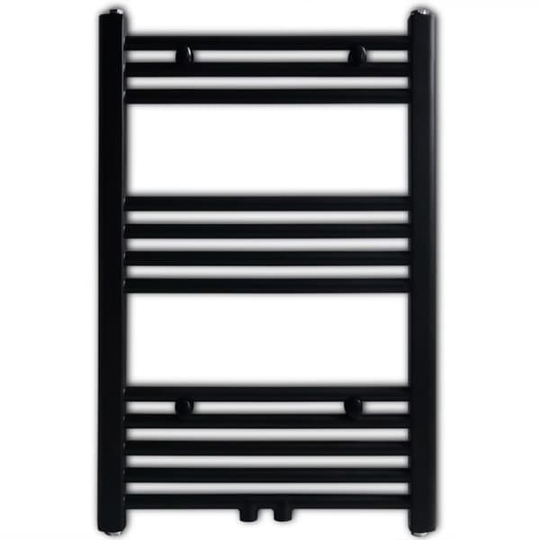 vidaXL Radiator håndklestativ rett svart 500 x 764 mm