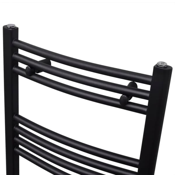 vidaXL Radiator håndklestativ buet svart 500x764 mm