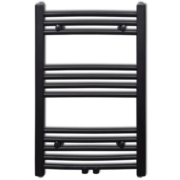 vidaXL Radiator håndklestativ buet svart 500x764 mm