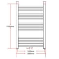 Pikkukuva 9 / 9: vidaXL Kylpyhuoneen Keskuslämmitys Pyyheteline Kaareva 600 x 1160 mm Sivu- & Keskiliittimet