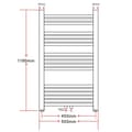 Pikkukuva 9 / 9: vidaXL Kylpyhuoneen Keskuslämmitys Pyyheteline Kaareva 500 x 1160 mm Sivu- & Keskiliittimet
