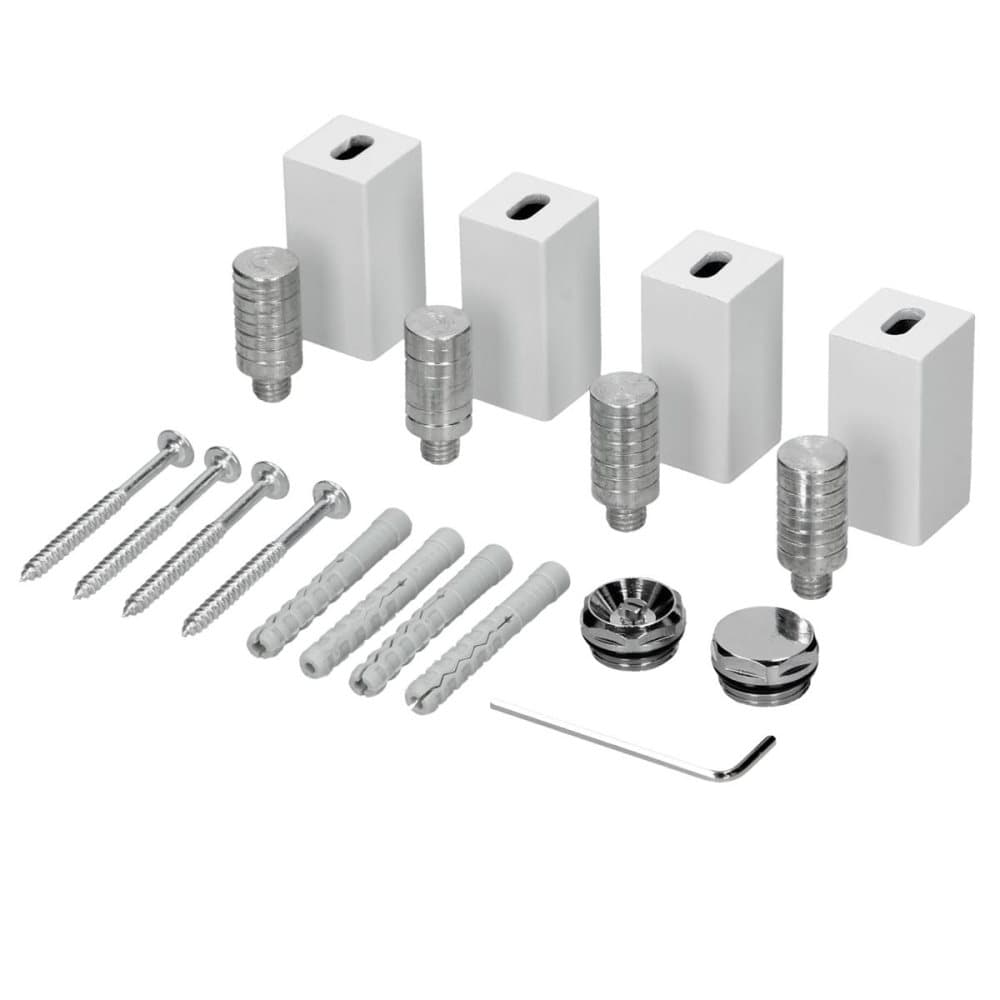Monteringsmateriale radiator montering hardware design radiator tilbehør hvid