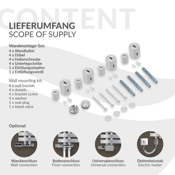ECD: Germany Iron EM suunnittelu lämpöpatterit - 600 x 1600 mm - Kromi - jäähdyttimen pyyhkeenlämmitin Pyyhe jäähdyttimen