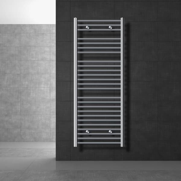 Radiator Handduk ECD Germany Modell Sahara 600 x 1500 mm krom rak med sidoanslutning handdukshängare