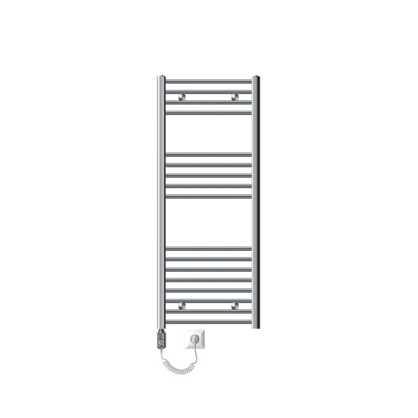 ECD Germany jäähdytin sähkökiuas 1200W - 500 x 1200 mm - Kromi - taivutetaan puoli liitäntä - Jäähdyttimen pyyhkeenlämmitin Pyyhe