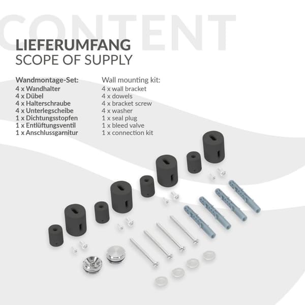 ECD Germany Suunnittelu Pyyhe Iron EM - 500 x 1400 mm - antrasiitti - jäähdyttimen pyyhkeenlämmitin Pyyhe Eck