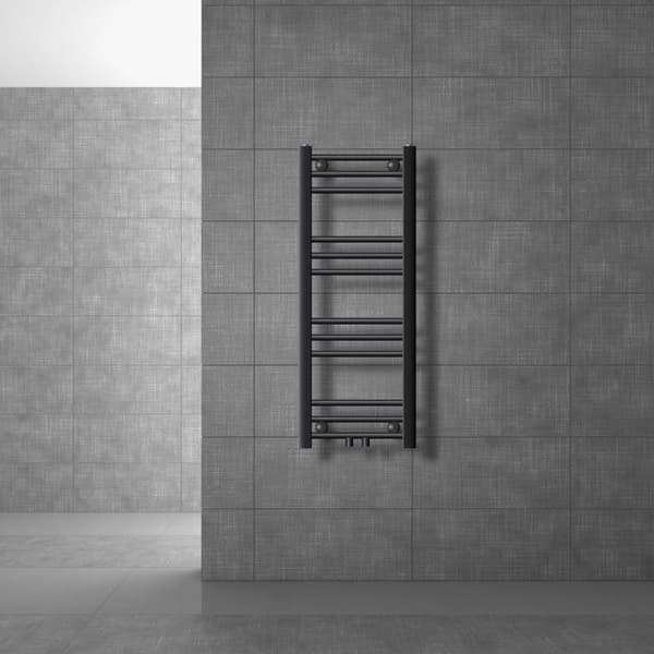Radiator Handduk ECD Germany Modell Sahara 300 x 800 mm rak antracit med central anslutning handdukshängare