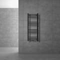 Miniatyrbild 1 av 5: Radiator Handduk ECD Germany Modell Sahara 300 x 800 mm rak antracit med central anslutning handdukshängare