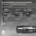 Miniatyrbillede 5 af 8: Radiatortermostaten forbindelsessæt Universal Chrome medium forbindelse
