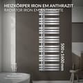 Miniatyrbillede 2 af 8: ECD Germany Iron EM design radiatorer - 500 x 1600 mm - Chrome - radiator håndklædevarmer Håndklæde Design radiator håndklæde