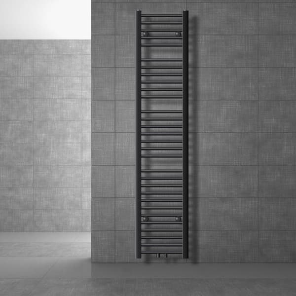 Jäähdyttimen Pyyhe ECD Germany Malli Sahara 300 x 1800 mm suora antrasiitti Keski yhteys pyyheteline