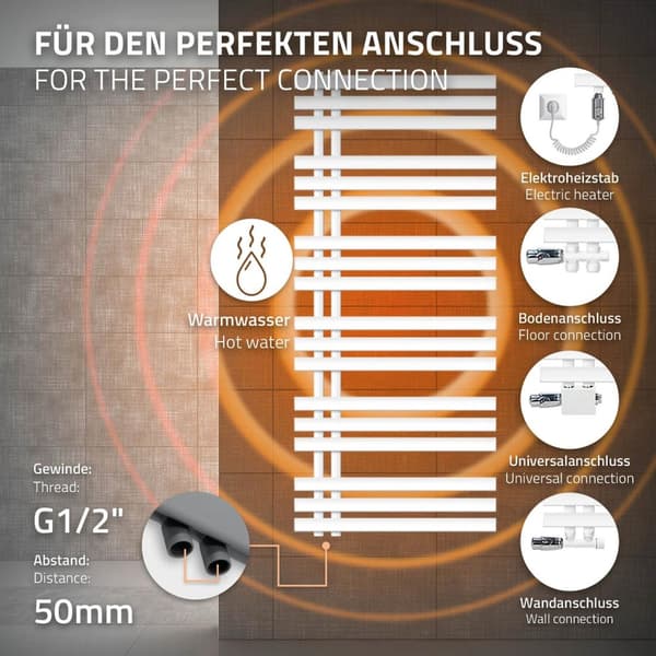 600X1400 mm Iron M malli jäähdytin Pyyhe jäähdytin Electric jäähdyttimen 1200W valkoinen