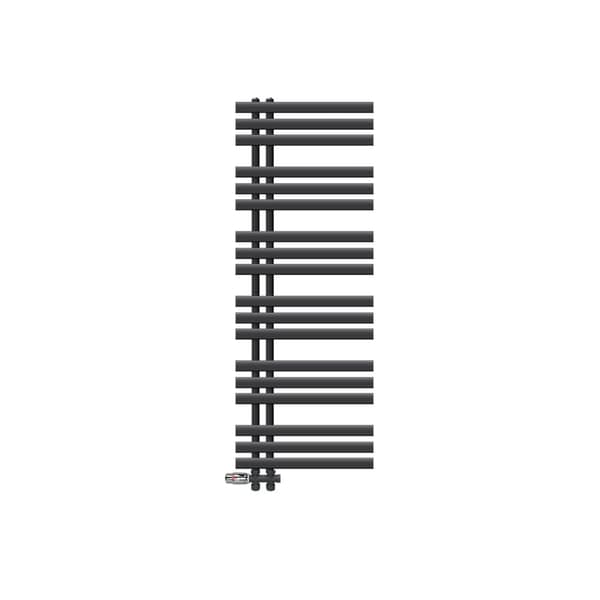 ECD Germany Design Håndklæde Iron EM - 500 x 1400 mm - antracit - radiator håndklædevarmer håndklædeholder passage