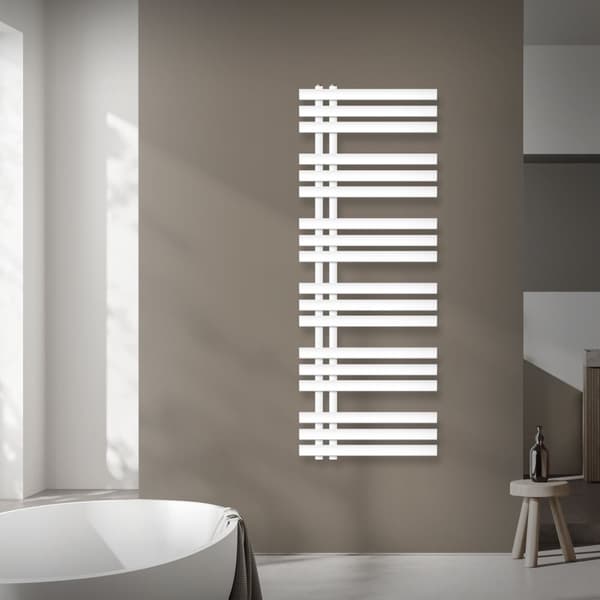 ECD Germany Iron EM design badrumsradiator - 500 x 1400 mm - vit - design radiatorpanel radiator radiator handduk varmare handdukstork värmare