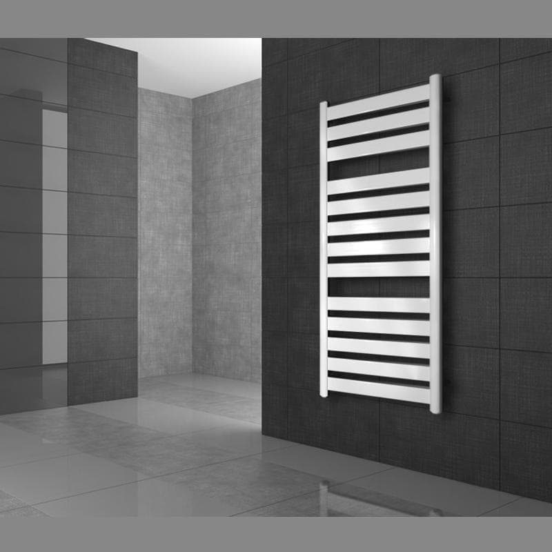 Design designer radiator radiator håndklædevarmer elektrisk 500 x 950 mm hvid med varmestang 300W
