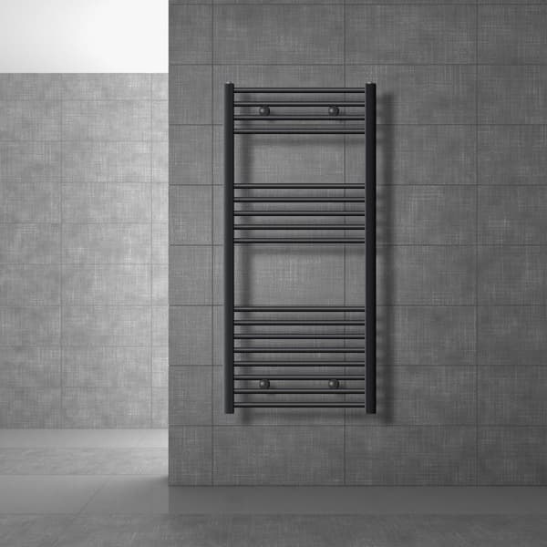 Jäähdyttimen Pyyhe ECD Germany Malli Sahara 600 x 1200 mm suora antrasiitti kylki pyyhe raideyhteys