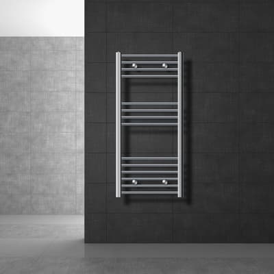 Radiator Handdukshanddukstork 500 x 1100 mm krom böjd med sidoport