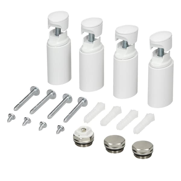 Håndklæderadiator med opvarmning element 300 W ECD Germany model Sahara 500 x 800 mm hvid bøjet side port håndklædeholder