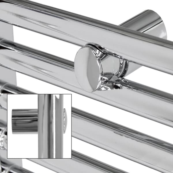 Radiator håndklæde ECD Germany Model Sahara 300 x 1800 mm krom lige med medium forbindelse håndklædeholder