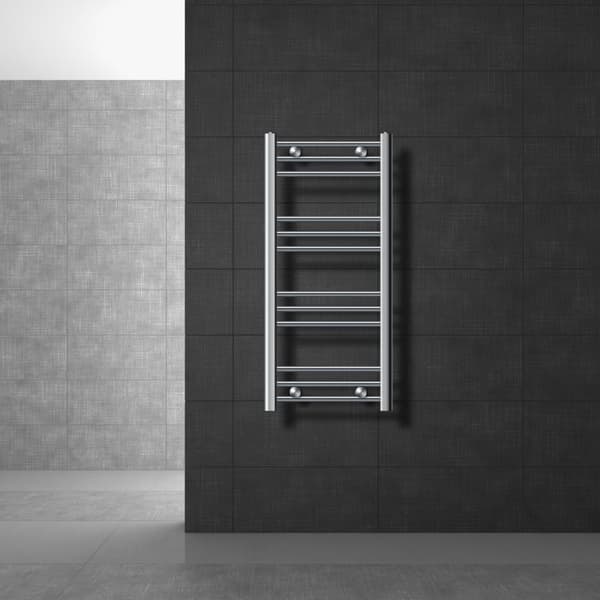 Jäähdyttimen Pyyhe ECD Germany Malli Sahara 400 x 800 mm kromi taivutetaan puoli yhteys pyyheteline
