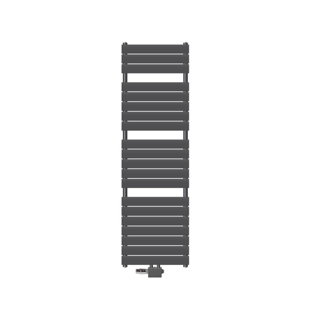 ECD Germany badeværelsesradiator Dampdesign radiator central forbindelse 500 x 1511 mm antracit inkl. Tilslutningssæt med termostat universalhjørne og